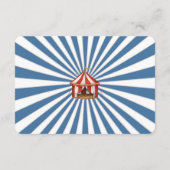 Zirkus-Karneval-Windeln Tombola-Babydusche Begleitkarte (Rückseite)