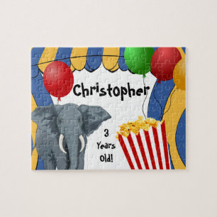 Zirkus-Karnevals-Gewohnheits-Geburtstag Puzzle