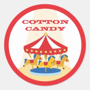Zirkus-Karnevals-Karussell-Aufkleber Runder Aufkleber