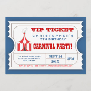 Zirkus-Karnevals-Party-Karten-Aufnahme-Einladung Einladung