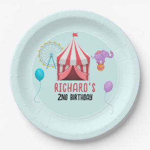 Zirkus-Kirmes-Themen-Kindergeburtstagsfeier Pappteller