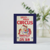 Zirkus-Line-Sells & Grey Circus- Postkarte (Stehend Vorderseite)
