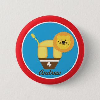 Zirkus-Löwe-Geburtstags-Knopf Button
