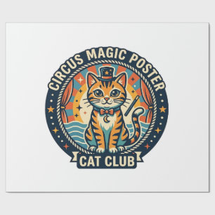 Zirkus-Magie-Plakat Katze Süße Kitty Design - Zirk Geschenkpapier