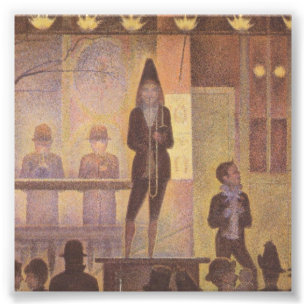 Zirkus-Nebenaufführung durch Georges Seurat Fotodruck
