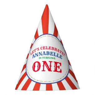 Zirkus-niedliches buntes 1. partyhütchen