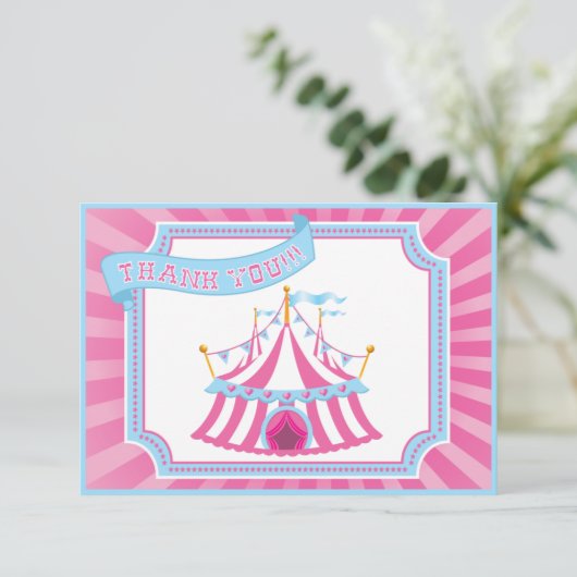 Zirkus oder Karneval - danke Karten (Stehend Vorderseite)