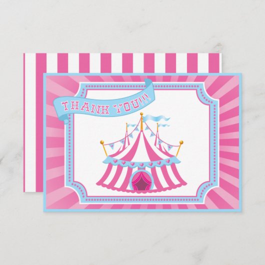 Zirkus oder Karneval - danke Karten (Vorne/Hinten)