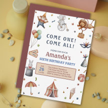 Zirkus-Parade für spielerische Tiere Geburtstagspa