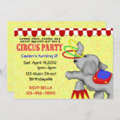 Zirkus-Party Einladung (Vorne/Hinten)