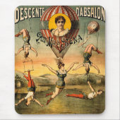 Zirkus-Plakat Fräulein-Stena Flying Trapese Mousepad (Vorne)