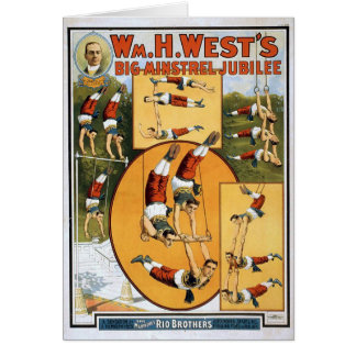 Zirkus-Plakat-Karte KRW Vintage