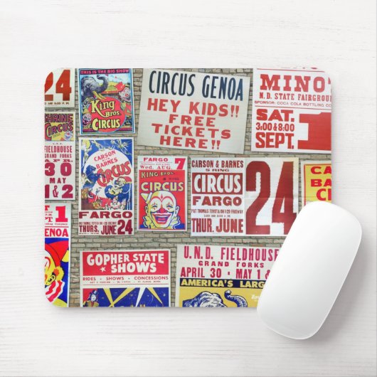 Zirkus-Plakate Mousepad (Mit Mouse)