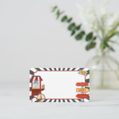 Zirkus-Platzkarten für das Buffet Platzkarte (Stehend Vorderseite)