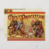 Zirkus Postkarte (Vorne/Hinten)