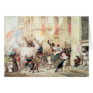 Zirkus-Prozession in Italien, 1830
