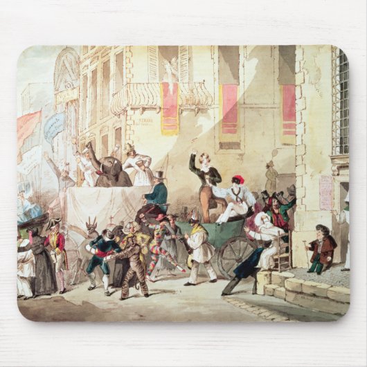 Zirkus-Prozession in Italien, 1830 Mousepad (Vorne)