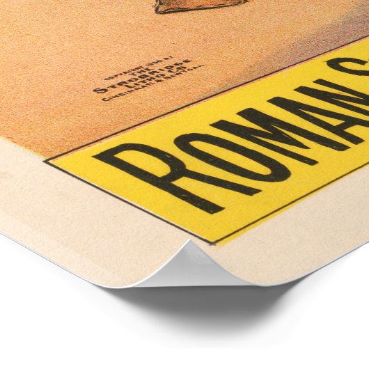 Zirkus-Rennen mit Männern, die zwei Pferde umherzi Poster (Ecke)