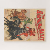 Zirkus-Rennen mit Männern, die zwei Pferde umherzi Puzzle (Horizontal)