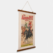 Zirkus-Rennen mit Männern, die zwei Pferde umherzi Wandteppich Mit Holzrahmen (Gewinkelt)