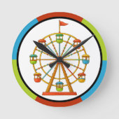 Zirkus Riesenrad Wanduhr (Vorderseite)