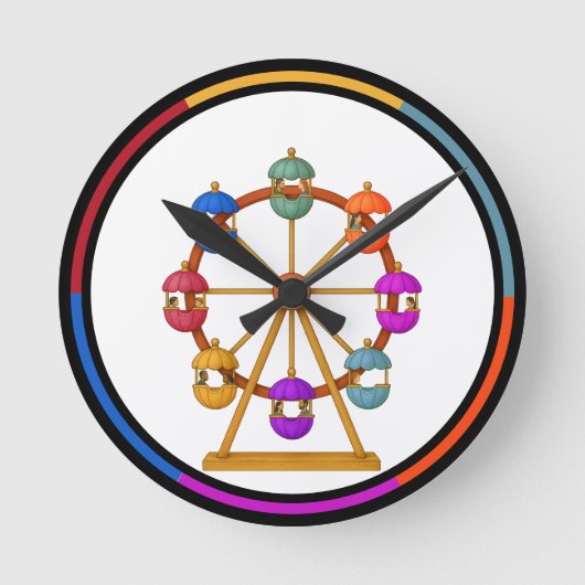 Zirkus Riesenrad Wanduhr (Vorderseite)