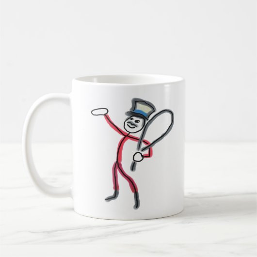 Zirkus Ringmeister Stickman Kaffeetasse (Links)