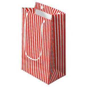 Zirkus-rote und weiße Cabana-Streifen Kleine Geschenktüte