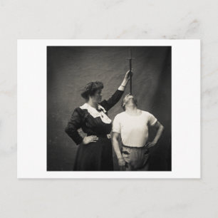 Zirkus-Schwertschlucker-Freak aus der Sideshow Postkarte