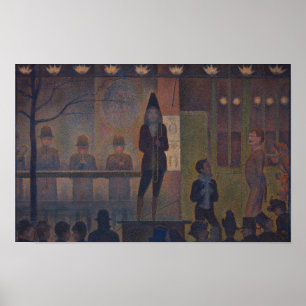 Zirkus-Seitenbühne von Georges Seurat Poster