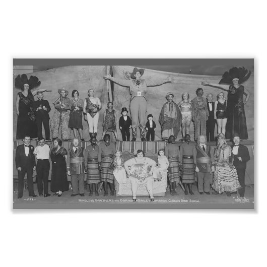 Zirkus-Seitenshow-Freaks Fotodruck (Vorne)