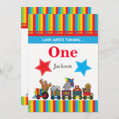 Zirkus-Spaß-Kinder00. Geburtstag Einladung (Vorne/Hinten)