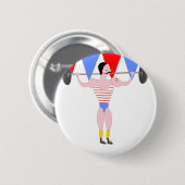 Zirkus-starker Mann-Zirkus-Thema-Party Button (Vorne & Hinten)