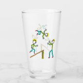 Zirkus-Stockmännchen-Akabaten Glas (Rückseite)