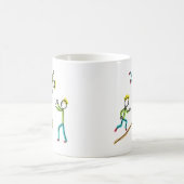 Zirkus-Stockmänner Akrobaten Kaffeetasse (Mittel)