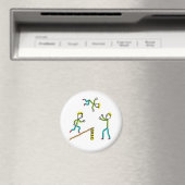 Zirkus-Stockmänner Akrobaten Magnet (In Situ (Geschirrspüler))