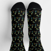 Zirkus-Stockmänner-Akrobaten Socken (Oben)