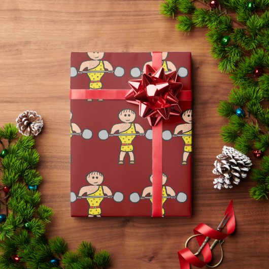Zirkus-Strongman Geschenkpapier (Feiertagsgeschenk)