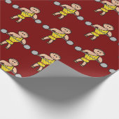 Zirkus-Strongman Geschenkpapier (Ecke)