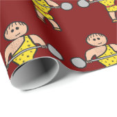 Zirkus-Strongman Geschenkpapier (Rolleneckpunkt)