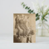 Zirkus-Strongman im Vintage-Stil Postkarte (Stehend Vorderseite)
