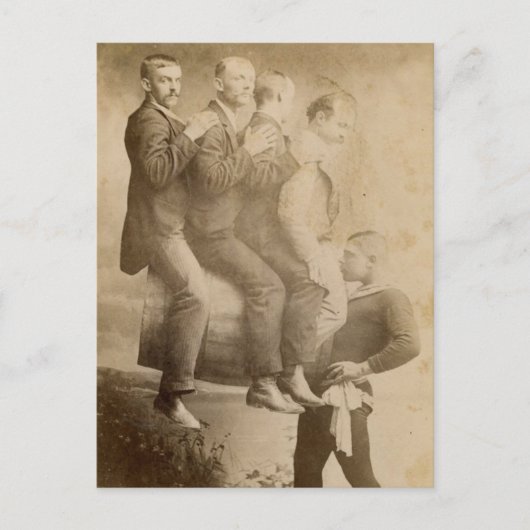 Zirkus-Strongman im Vintage-Stil Postkarte (Vorderseite)