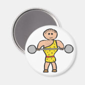 Zirkus-Strongman Magnet (Vorderseite/Rückseite)