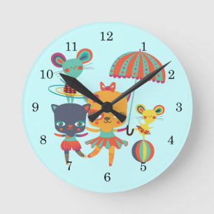 Zirkus-Süssen Runde Wanduhr