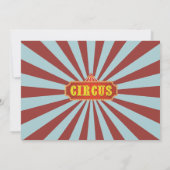 Zirkus Tiere Karneval Geburtstag Foto Einladung (Rückseite)