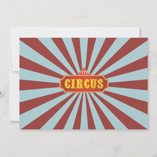 Zirkus Tiere Karneval Geburtstag Foto Einladung (Rückseite)