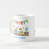 Zirkus Tiertraktion Niedliche Personalisierte Kind Kaffeetasse (Vorderseite Links)
