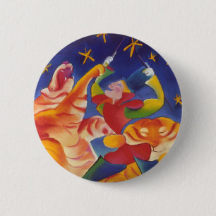 Zirkus-Tiger Button