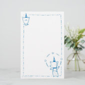 Zirkus trägt - jonglierend u. die Party-Hüte Briefpapier (Stehend Vorderseite)