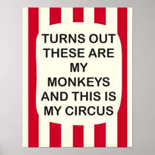 Zirkus Vintage-Druck Sarkastisches Poster